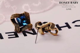 精致之美 韩国复古水晶耳饰，婚礼与日常的完美点缀